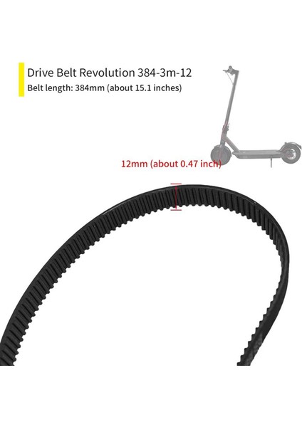 6pcs 3M-384-12 Elektrikli Bisiklet E-Bisiklet Scooter Motosiklet Için Kayışı (Yurt Dışından) fiyatları