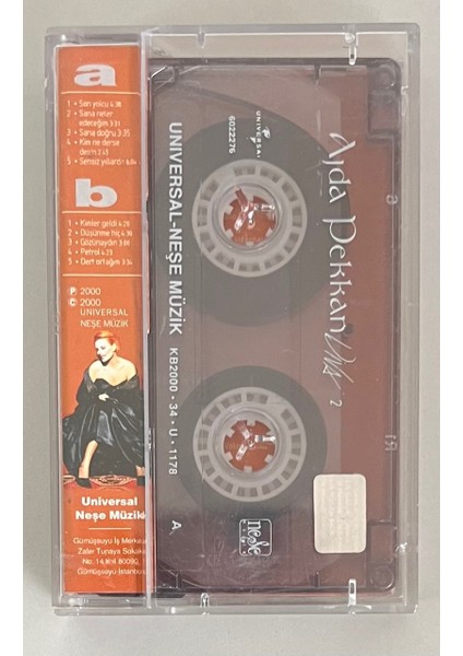 Ajda Pekkan Diva 2 Nolu Kaset (Orijnal Dönem Baskı Kaset) fiyatları