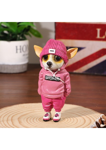 Yaratıcı Reçine Yavru Köpek El Sanatları Ev Dekorasyonu Sevimli ve Şık Hayvan Simülasyonu Köpek Iç Mekan Dekorasyonu (Yurt Dışından) indirimleri