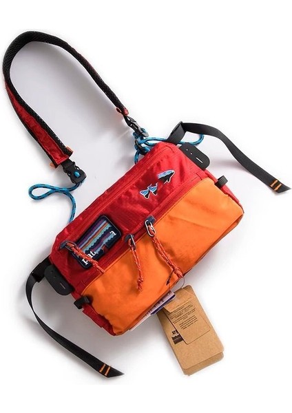 Renk Bloklu Çapraz Askılı Çanta, Modaya Uygun Sokak Stili Omuz Çantası, Unisex Dış Mekan Su Geçirmez Küçük Çanta, Çok Işlevli Cep Telefonu Çantası (Yurt Dışından)