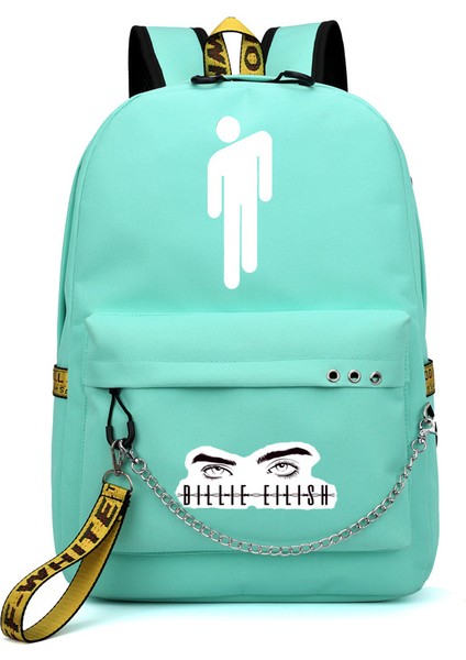 Yıldızlı Gökyüzü Tasarımlı Billie Eilish Sırt Çantası, USB Şarj Edilebilir Seyahat Sırt Çantası, Öğrenci Okul Çantası (Yurt Dışından)