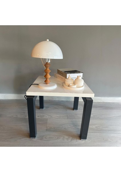 Beyaz Mantar Masa Lambası Q Ahşap Dekoratif Abajur Çocuk Odası Başucu Lambası Okuma Lambası fırsatları