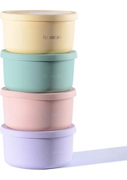 Pastel Hava Sızdırmaz Yuvarlak Silikon Saklama Kabı 600 ml | Yeşil indirimleri