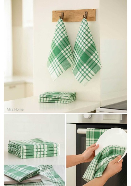 10 lu Lüks Bulaşık Kurulama Bezi ve Mutfak Peçetesi 50x70 Cm Daily Yeşil