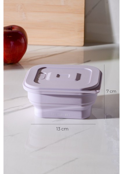 Larry Hava Sızdırmaz Kare Katlanabilir Silikon Saklama Kabı 500 ml | Mor fırsatları