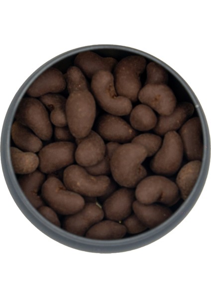 Şeker İlavesiz, Glütensiz, Vegan Kajulu Bitter Çikolata - Siyah Yuvarlak Metal Kutu, 150 gr fiyatları