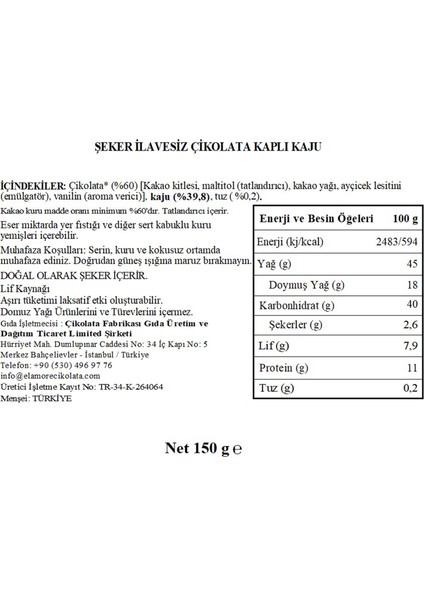 Şeker İlavesiz, Glütensiz, Vegan Kajulu Bitter Çikolata - Siyah Yuvarlak Metal Kutu, 150 gr indirimleri