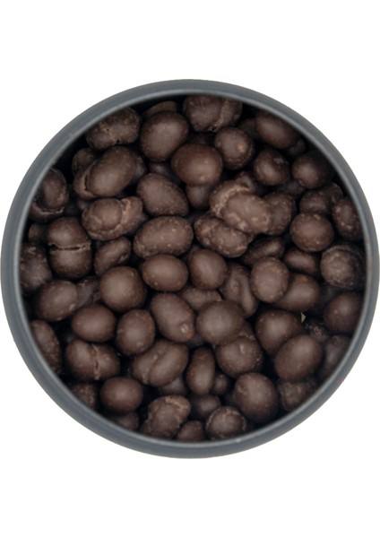 Şeker İlavesiz, Glütensiz, Vegan Yer Fıstıklı Bitter Çikolata - Siyah Yuvarlak Metal Kutu, 150 gr fiyatları