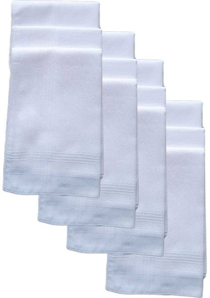 12 Li El Cep Yaka Kumaş Mendil 36X36 cm 100 Pamuklu Tm Beyaz modelleri