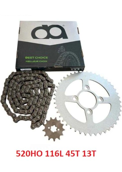 Tvs Ön Dişli+Arka Dişli+Zincir Set Apache Rtr 200 520HO-116L-45-13