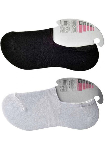 Siyah ve Beyaz Kadın Babet Çorap 15 Çift modelleri