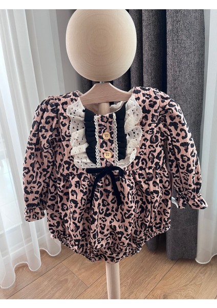 Kız Bebek Kurdeleli Leopar Tulum fırsatları