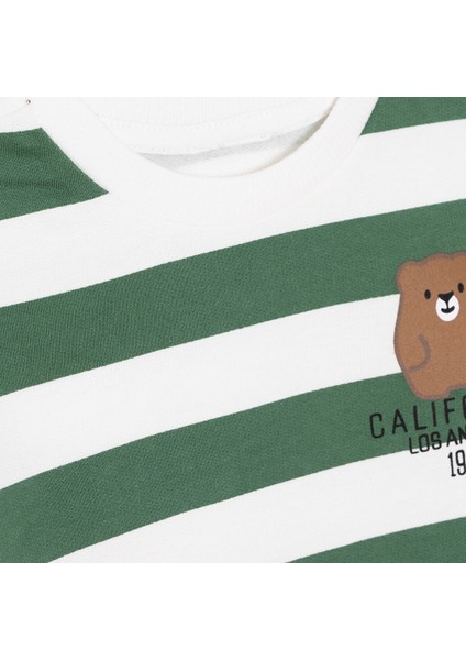 Erkek Bebek Sweatshirt Şardonlu Iki Iplik Bisiklet Yaka Uzun Kol modelleri