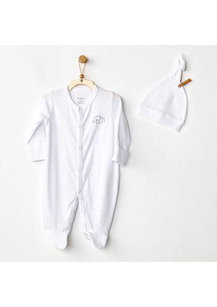 Jacquard Bebek Tulum Takım White