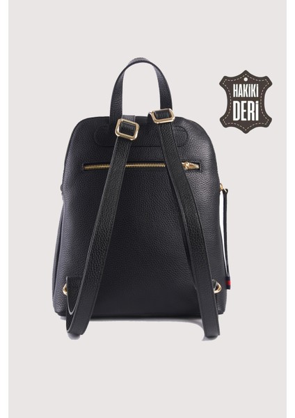 Hakiki Deri Kadın Sırt Çantası Siyah SMR9209 modelleri