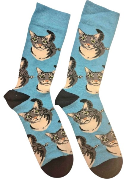 Kedi Karakterli Unısex Soket Çorap fiyatları