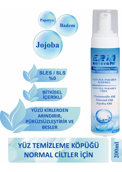 Besleyici Yüz Temizleme Köpüğü - Sülfatsız 200 ml