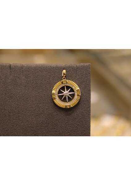 14 Ayar Altın Pusula Kolye Ucu indirimleri