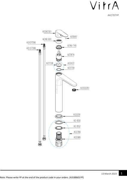 Root Round A42707 Çanak Lavabo Bataryası, Krom fırsatları