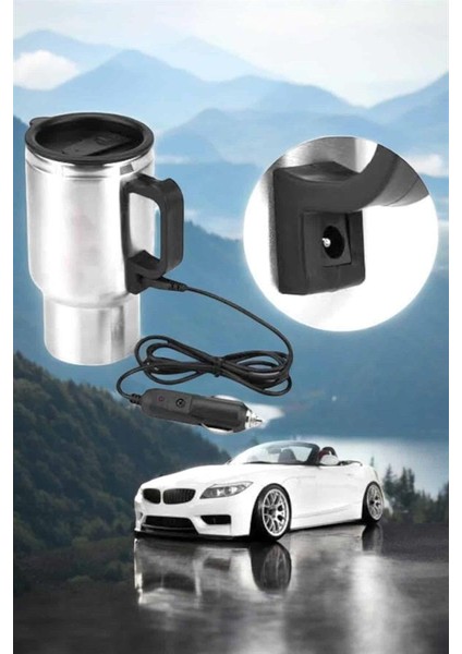 Araç Içi Çelik Su Isıtıcı Termos Bardak Çakmak Girişli Kupa Görünümlü - I45H07N7-7A57V