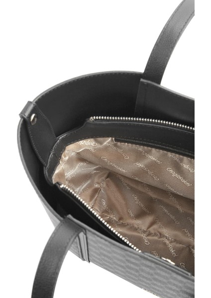 Kartlık Charm Detaylı Monogram Kadın El – Omuz Çantası – 7604P - Siyah modelleri