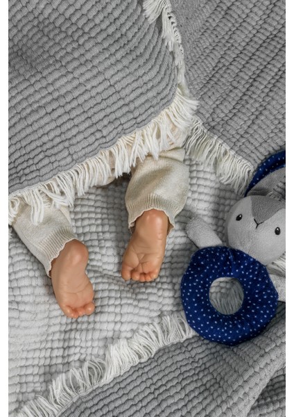 Rubby Müslin Battaniye Bebek (100X120 Cm) Antrasit