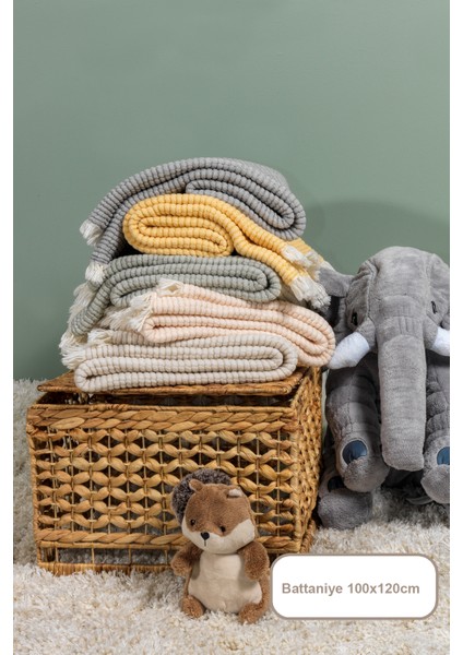 Rubby Müslin Battaniye Bebek (100X120 Cm) Antrasit modelleri