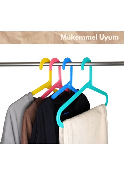 32 Adet Plastik Çocuk Askısı, Bebek Askılığı, Elbise Askısı, Renkli Askı, Slim Askı fırsatları