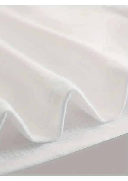 20/1 Penye Compack Ön Arka Ejder Baskılı Oversize Bisiklet Yaka T-Shirt - Beyaz -Vlmr fiyatları