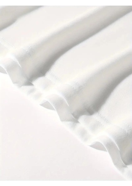 20/1 Penye Compack Ön Arka Ejder Baskılı Oversize Bisiklet Yaka T-Shirt - Beyaz -Vlmr fırsatları