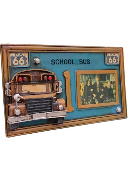 Dekoratif Metal Çerçeve Okul Otobüsü Dekorlu Hediyelik fiyatları