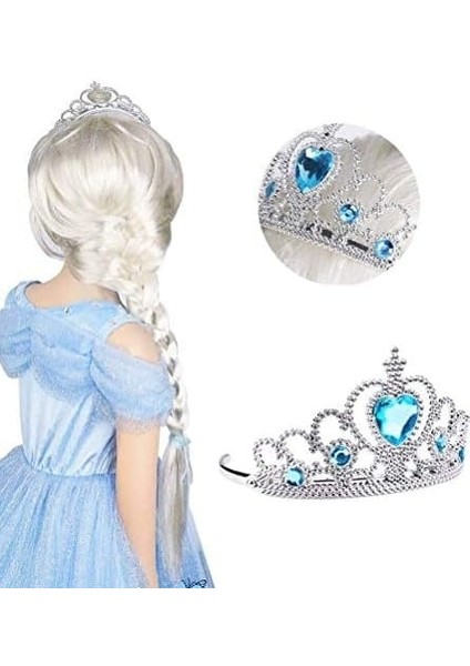 Frozen Elsa Tacı Saç ve Asa Seti – Karlar Ülkesi Prenses Aksesuar Seti fiyatları