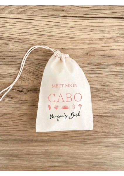 Meksika Düğün Karşılama Çantası, Kişiselleştirilmiş Muslin (Bekarlığa Veda Partisi Hediyesi)