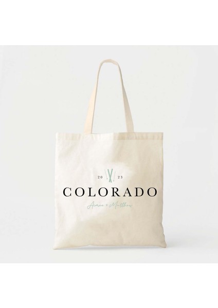 Colorado Kanvas Tote, Kayak Kulübesi Stili (Özel Metin, Iki Boyut)