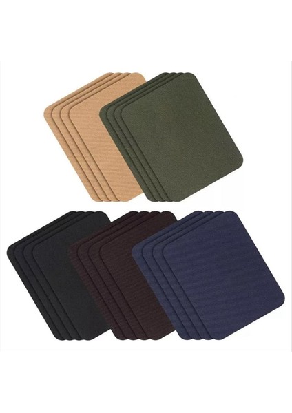 Üzerine Ütüyle Yapışan Onarım Yaması, 20 Adet Çok Renkli Kumaş Yamaları Üzerine Ütüyle Yapışan (Yurt Dışından)