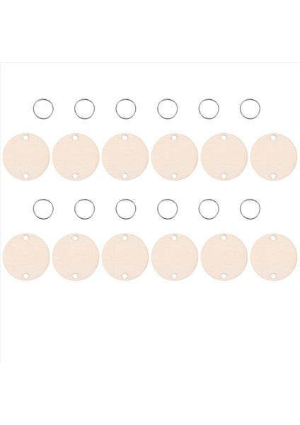 100 Parça Delikli Yuvarlak Ahşap Disk Doğum Günü Panosu Etiketleri (3cm) (Yurt Dışından) modelleri