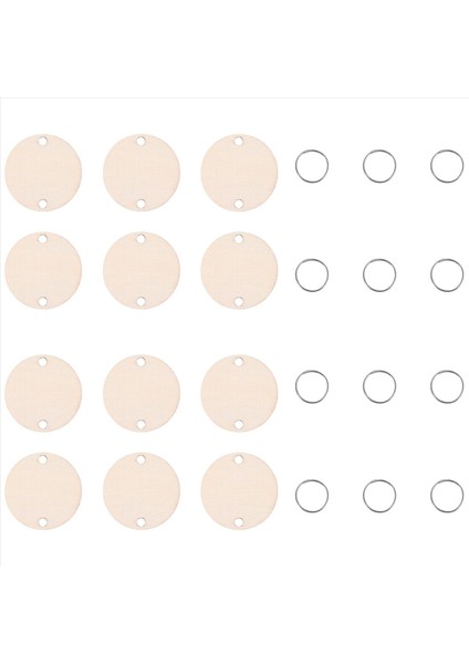 100 Parça Delikli Yuvarlak Ahşap Disk Doğum Günü Panosu Etiketleri (3cm) (Yurt Dışından) fırsatları