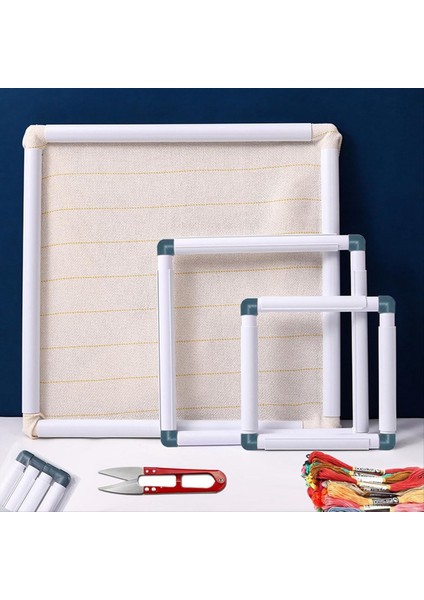 3'lü Paket Çapraz Dikiş Kasnakları Nakış Kapitone Çerçevesi, Mavi (Yurt Dışından) indirimleri