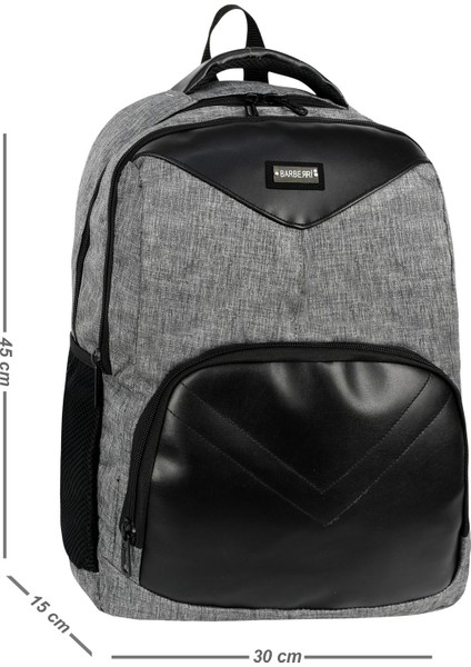 Keten Kumaş Full Astarlı Laptop Bölmeli Günlük Okul Sırt Çantası