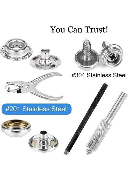 Tuval Çıtçıt Takımı, Paslanmaz Çelik Çıtçıtlar, Ayarlama Aleti 314 Parçalı (Yurt Dışından) fiyatları