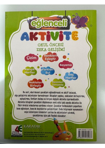 Okul Öncesi Zeka Gelişimi Aktivite ve Boyama Kitabı fırsatları