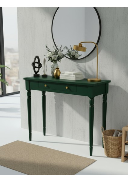 80 cm Masif Tornalı Yeşil Dresuar