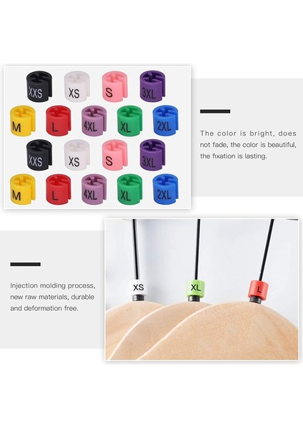 290 Adet Çıtçıtlı Perakende Giysi Askısı Beden Işaretleyicileri Giysi Etiketleri Xxs (Yurt Dışından) modelleri