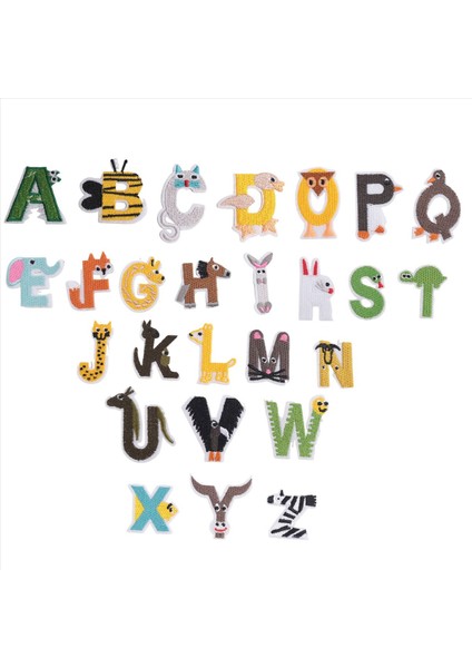 Giysiler Için Çizgi Film Renkli Alfabe Yamaları Çıkartma Nakış Yamaları (Yurt Dışından) fırsatları