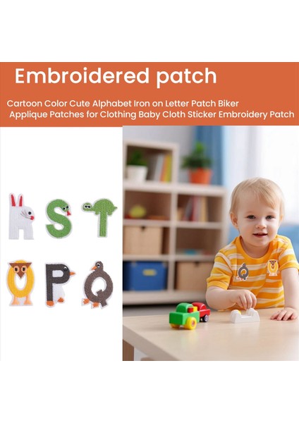 Giysiler Için Çizgi Film Renkli Alfabe Yamaları Çıkartma Nakış Yamaları (Yurt Dışından) indirimleri