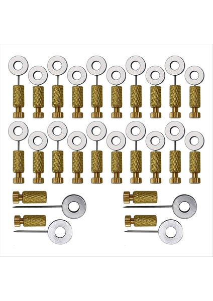 24 Parça Deri Dikiş Konumlandırma Iğnesi, El Yapımı Kendin Yap Deri (Yurt Dışından)