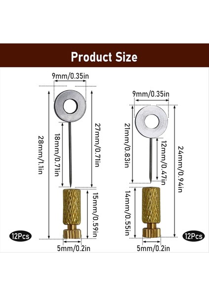 24 Parça Deri Dikiş Konumlandırma Iğnesi, El Yapımı Kendin Yap Deri (Yurt Dışından) fiyatları