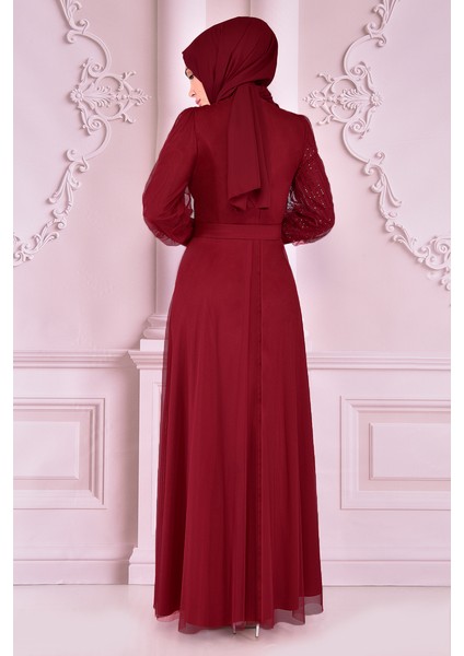 Maya Bella Pullu Tesettür Abiye indirimleri