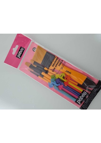 Fırça Seti Düz Kesik Kısa Saplı No:0-2-4-10-12-18 6 Lı Set