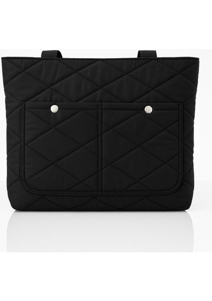 Orijinal Puf Kumaş Kabartmalı Kapitone Shopper Omuz Çanta Şişme Tote Paraşüt Kumaş Kol Çanta Büyük